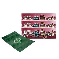 Lion Rolling Circus 1 1/4 Rolling Papers - “Cherry Baby” - 3 Packs with Leaf Lock Gear Smell Proof Pouch