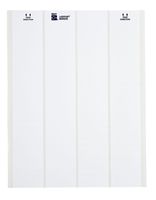 Brady LAT-3-747-10 0.65" Width x 0.25" Height, B-747 Permanent Polyester, Matte Finish White Lasertab Laser Printable Label (Pack of 10000)