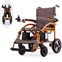 NADAENW Portable Aluminum Electric Wheelchair Lightweight Folding Transport Travel Automatic Intelligent Wheelchair