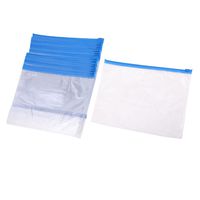Uxcell Office Size A5 Paper Slider Zip Closure Files Bags, 20-Piece, Blue Clear
