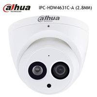 Dahua 6MP IP Camera Starlight IPC-HDW4631C-A 2.8mm PoE Dome IP Camera Turret Super HD Eyeball Network Security Camera Built-in Mic for Audio, 100ft IR Day & Night, H.265, IP67 Weatherproof