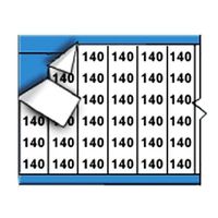 Brady WM-140-PK Repositionable Vinyl Cloth (B-500), Black on White, Solid Numbers Wire Marker Card (25 Cards)