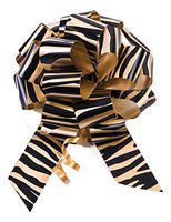 10-5" Tiger Print Pull Bow Pew Bows Wedding Decorations Christmas Gift Wrap