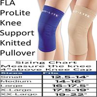 FLA Orthopedics 37-4001LSTD Pro-Lite Knee Support Knitted Pullover Blue, XL