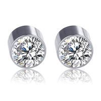 Lottoy 1 Pair Unisex Weight Loss Ear Stud, Healthy Stimulating Acupoints Magnetic Therapy Earrings,No Piercing (Transparent)