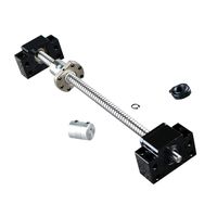 CNCCANEN Ball Screw SFU1605 300mm RM1605 300mm with BK12/BF12 End Support and 0.25"x 0.39" Couplers CNC Part End Machining Ballscrew