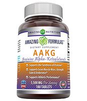 Amazing Formulas AAKG Arginine Alpha-Ketoglutarate 3500 Mg Per Serving, 180 Tablets (Non-GMO) -Supports Synthesis of Proteins* -Supports Lean Muscle Mass, Strength Gain & Endurance*
