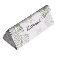 Collapsible Eyeglass Case Magnetic Closure Glasses Case Myopic Glasses Box Green Leaf-5