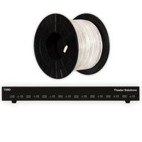 Theater Solutions TS8D Eight Zone Dual Input Speaker Selector Box Switcher and 100' of C100-16-4 Wire