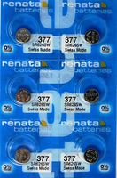 6 Renata Silver Oxide Watch Batteries for Renata 377 Button Cell