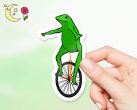 Here Comes Dat Boi Meme Vinyl Sticker - Pack of 2 - for Laptops, Water Bottles and Windows