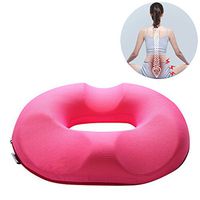 Giveme5 Premium Hemorrhoid Treatment Donut Tailbone Relief Cushion Pillow for Hemorrhoids, Prostate Cushion, Pregnancy Cushion, Surgery, 18 Inches (Mesh-Rose red)