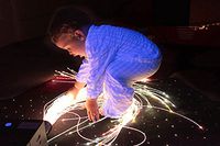 Sensory & Therapy Large Fiber Optic Lighting Kit - (200 Tails 9.84') with LED Colorchange Illuminator