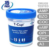MiCare [15pk] - 6-Panel Multi Drug Test Cup (AMP/BZO/COC/mAMP/OPI/THC with A3) #MI-TDOA-264A3