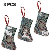 Christmas Stockings Decoration Vector Boho Chic Flower Designer for Funny Xmas Party