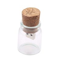 FAgdsyigao Creative Glass Wishing Bottle U Disk, High Speed USB Flash Drive Memory Stick 128mb