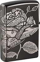 Zippo Currency Laser 360° Design Black Ice Design Pocket Lighter, (Model: 49156)