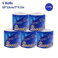 5 Rolls Toilet Paper Bulk, 3 Ply Toilet Tissue Paper Rolls, Soft Gentle Bulk Toilet Paper Roll Toilet Paper Rolls Flushable Gentle Clean Toilet Tissue for Home Kitchen Bathroom