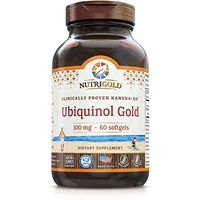 NutriGold Ubiquinol Gold Cardiovascular and Cellular Energy Support - Non-GMO, Kosher Certified and Gluten Free - 100mg (60 Softgels)