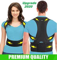 SOMAZ Adjustable Posture Corrector for Men&Women&Kids, Slouching Corrector, Clavicle Support, Back Straightener, Upper and Lumbar Back Brace Support for Rounded Shoulders & Back Pain FDA Approved (M)