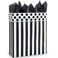 NW Domino Alley Paper Shopping Bags - Queen Size - 16 x 6 x 19in. - Pack of 100