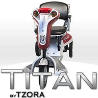 Tzora - Titan - Folding Lightweight Scooter - 3-Wheel - Red