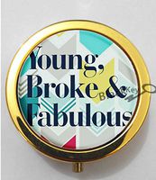 BlackKey Young Broke And Fabulous 3-Compartment Decorative Pocket Gift Box Case Organizer for Pill, Color 2 -10