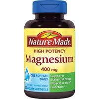 Nature Made High Potency Magnesium 400 mg, Pack of 3 Bottles, 150 Softgels Each