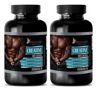 preworkout Testosterone Booster - CREATINE Powder 100 Grams - creatine monohydrate Bulk Supplements - 2 Bottles (200G Powder)
