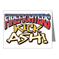 Note Card Firefighters Kick Ash Exclamation