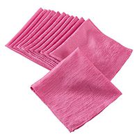 SARO LIFESTYLE Crinkle Collection Crushed Design Napkin, 22", Pink