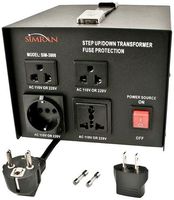 Simran SIM-3000 Step Up Down Voltage Transformer Power Converter, Black