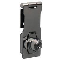 Alise 4-Inch Clasp Keyed Hasp Latch Lock Safety Gate Latches,Without Padlock,Black