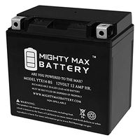 Mighty Max Battery YTX14-BS 12V 12AH Replaces FourTrax 500 650 King + 12V 1 Amp Charger Brand Product