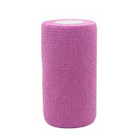 COMOmed Self Adherent Cohesive Bandage Latex FDA Approved 4"x5 Yards First Aid Bandages Stretch Sport Wrap Athletic Tape for Wrist Ankle Sprain and Swelling,Lotus Pink(6 rolls)
