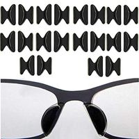 WarmShine 20 Pairs Glasses Nose Pads Anti-Slip Silicone Nose Pads for Eyeglass Sunglass Glasses Spectacles Stick On Nose Pad, 2.5mm, Black