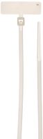 Identification Marker Flag Cable Tie, 18lbs Tensile Strength, 3/4" Bundle Diameter, 1.00" x 0.310" Marker, 0.100" Width, 4" Length