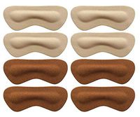 Heel Pads Grips Liners Inserts for Shoes Too Big,Shoe Filler Improved Shoe Fit and Comfort,Prevent Blisters, 4 Pair Unisex (Beige/Brown, Thick)