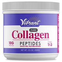 Vibrant Collagens, Collagen Peptides Powder, Unflavored, Grass Fed, Pasture Raised… (100)
