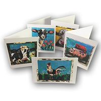 Liesl Long Chaintreuil, Art by Liesl, Rustic Farm Animal Blank Card Collection, Five Cards/Five Envelopes, Boxed Set - (AML18-VGCS-57)