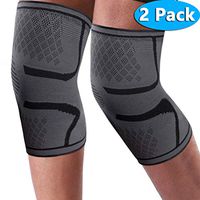 Siwei Knee Compression Sleeve 1 Pair XL Size - Knee Brace for Meniscus Tear, Arthritis, Joint Pain Relief, Injury Recovery, ACL, MCL, Running, Workout, Basketball, Sports for Men & Women