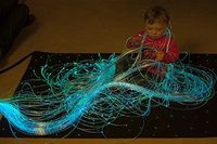 SE1502-LED1000 Sensory & Therapy Large Fiber Optic Lighting Kit - (150 Tails 6.56') with LED Colorchange Illuminator