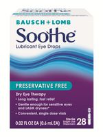 Bausch & Lomb Soothe Lubricant Eye Drops, Single Use Dispensers, (28 Count of 0.02 Fl Oz Each), 0.56 Fl Oz, Pack of 2