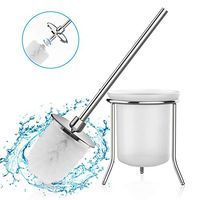 JosephBoykins Toilet Brush and Holder Set, Replaceable Brush Head and Stainless Steel Handle