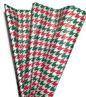 Gift WRAP Tissue Paper for Christmas, 20 Sheets, Large 20x30, Printed Decorative Tissue Paper for Gift Wrapping (Holiday Houndstooth)