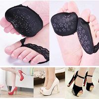 1 Pair Shoes Insoles Half Yard Cushion Pads Ladies Soft Forefoot Insoles High Heel Shoes Insoles Feet Care Pedicure Foot Pads