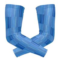 LEVEIS Rainbow Geometry Abstract Arm Sleeves UV Protection for Men Women Sunblock Protective Gloves Running Golf Cycling Driving Long Arm Cover 1 Pair