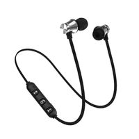Semoic XT-11 in-Ear Headphones Outdoor Sport Headsets Stereo Music Earphone Magnetic Suction Built-in Microphone Line Control Black Silver