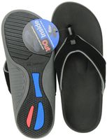 Spenco Polysorb Total Support Yumi Sandals, Black/Pewter, Men's 8