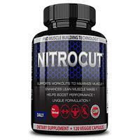 Nitrocut Pre Workout Supplement -120 Capsules - Nitric Oxide Supplements - l arginine - l citrulline - Premium Ingredients - Increase Blood Flow - Boost Muscle Growth